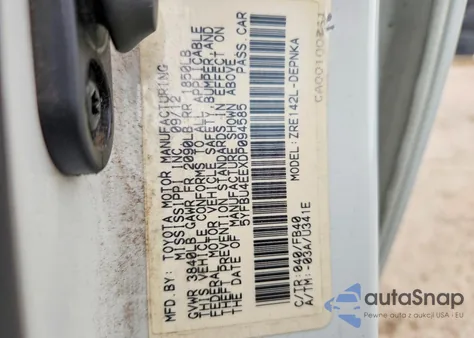 2013 Toyota Corolla Base z USA, uszkodzony, nr VIN 5YFBU4EEXDP094585